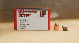 Hornady-240gr-XTP-44-Mag-Hunting-with-a-Handgun-Unfired-Hornady-240gr-XTP-next-to-Fired-240gr-...jpg